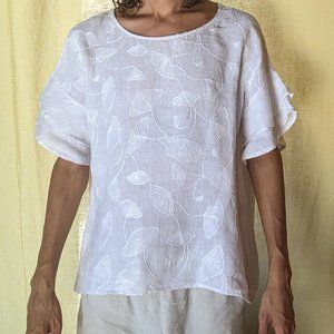 Beautiful Valentina Naldi 100% Linen Blouse